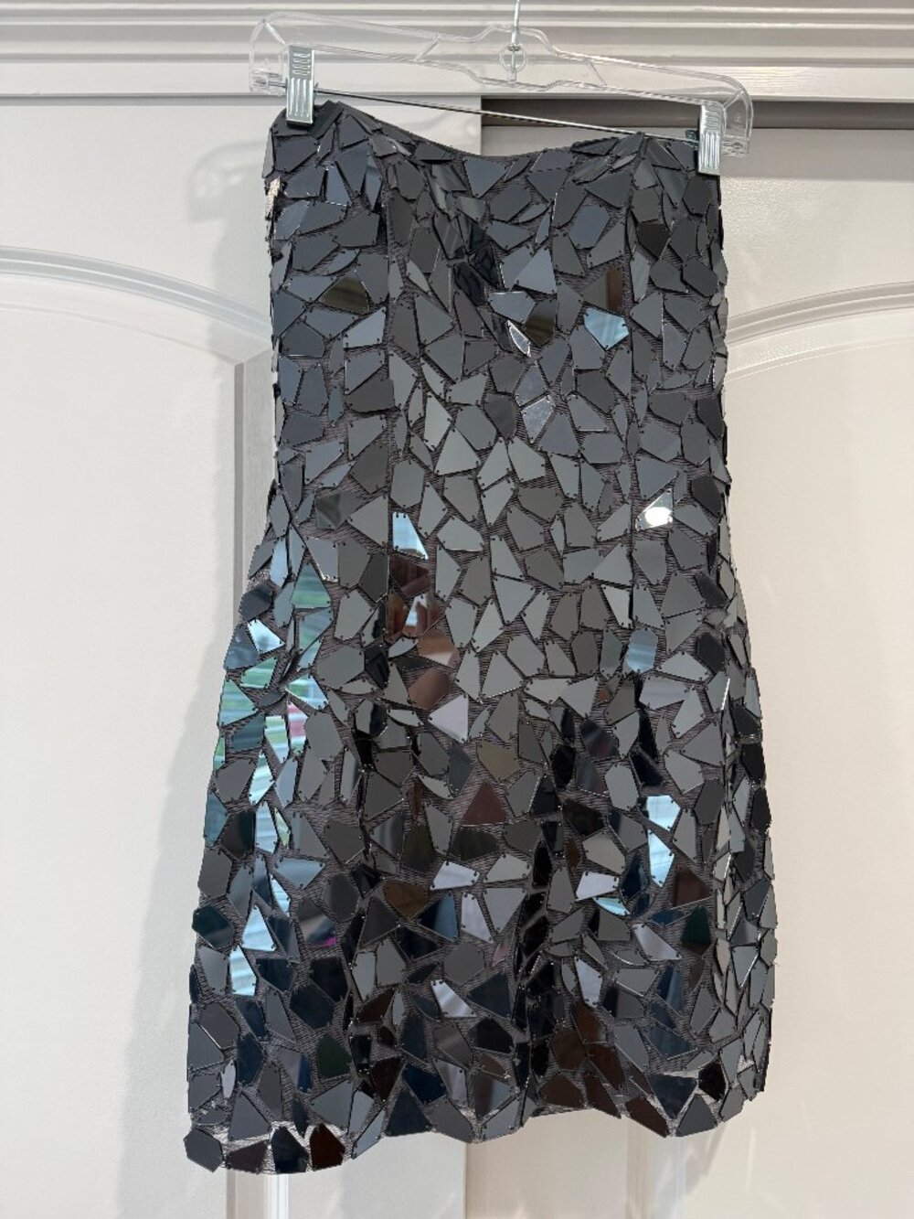 Sherri Hill Strapless Mirrored Mini Dress NWT